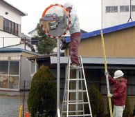 写真：カーブミラーφ800新設工事