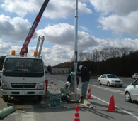 写真：道路照明灯設置工事3